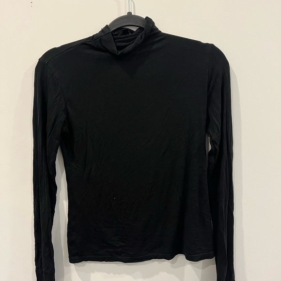 NWOT DYNAMITE BLACK MOCK TURTLENECK LONG SLEEVE - Picture 3 of 3